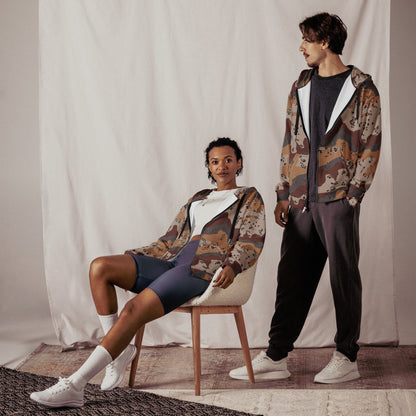 Saudi Chocolate Chip Desert Mountain CAMO Unisex zip hoodie - Zip Hoodies