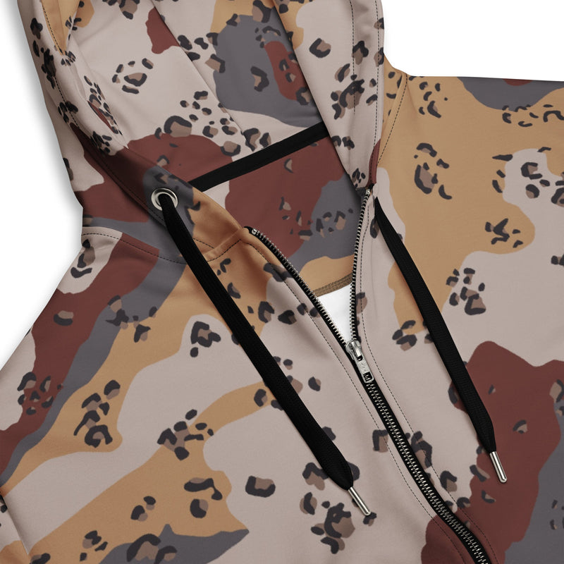 Chocolate Chip Saudi Mountain CAMO Unisex Zip Hoodie