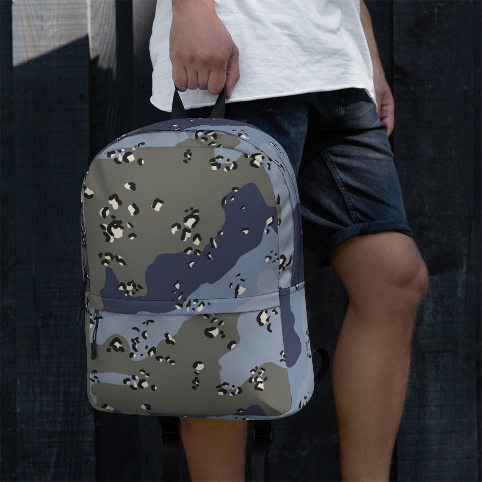 Saudi Chocolate Chip Desert Urban Blue CAMO Backpack Backpacks