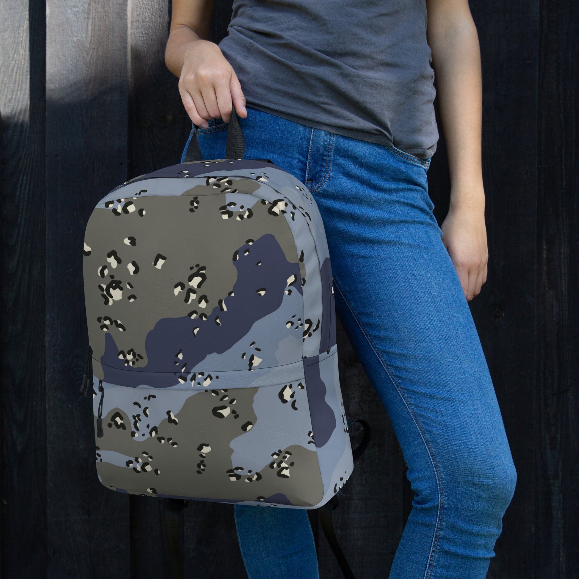 Saudi Chocolate Chip Desert Urban Blue CAMO Backpack Backpacks