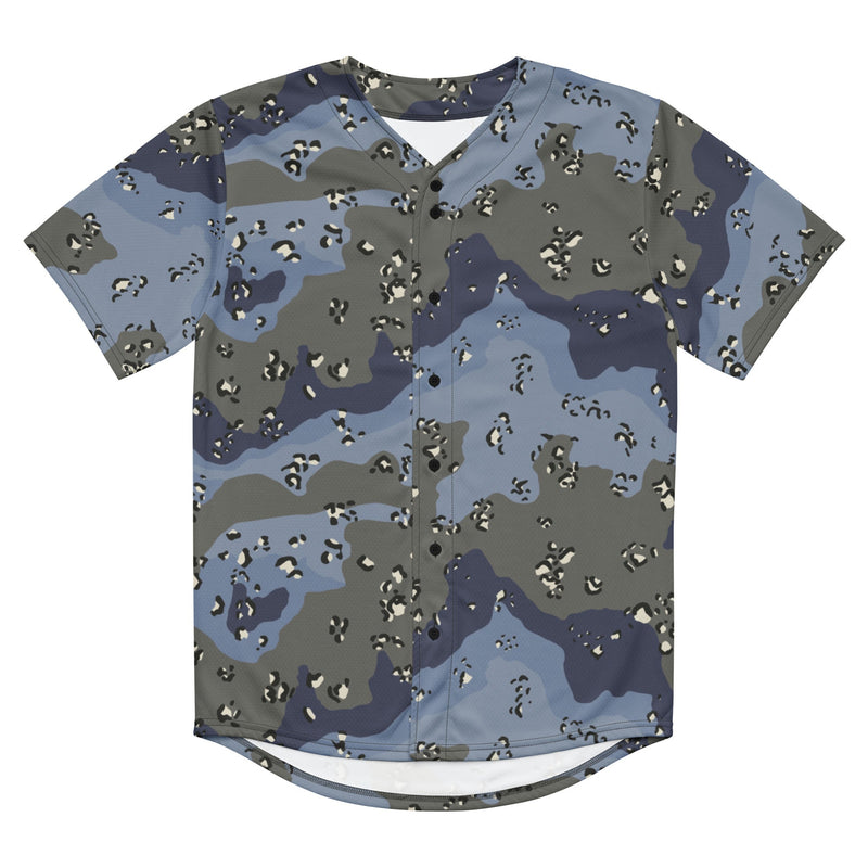 Chocolate Chip Saudi Urban Blue CAMO Unisex Baseball Jersey