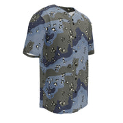 Chocolate Chip Saudi Urban Blue CAMO Unisex Baseball Jersey