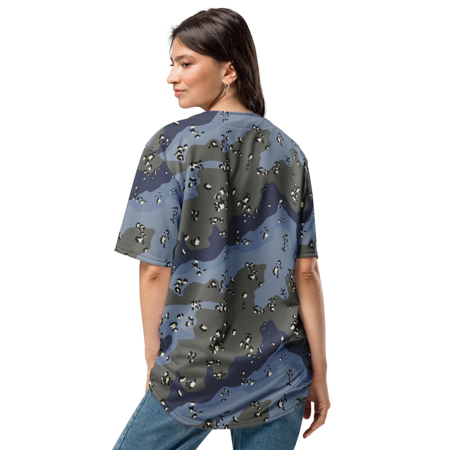 Saudi Chocolate Chip Desert Urban Blue CAMO baseball jersey - Baseball Jerseys