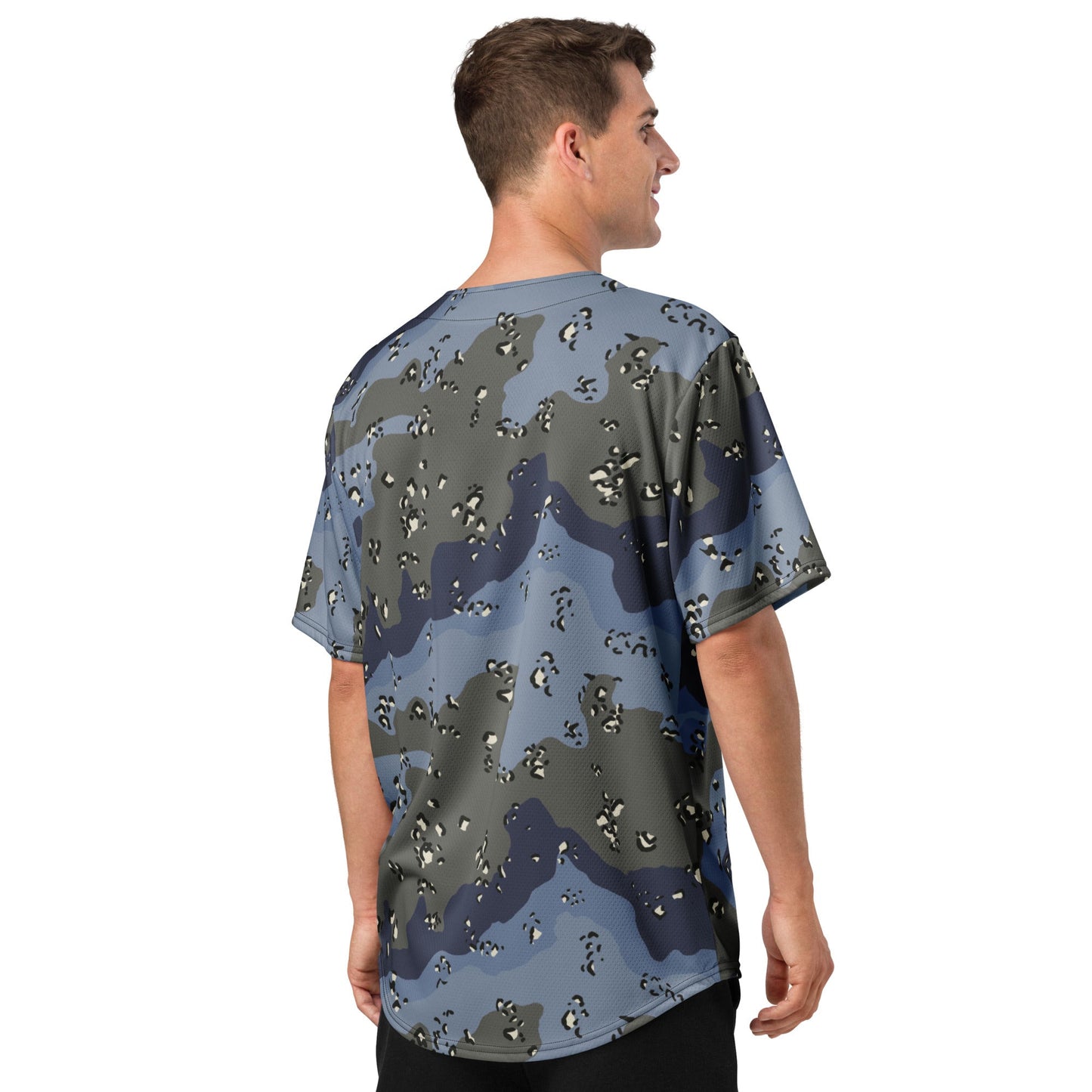 Saudi Chocolate Chip Desert Urban Blue CAMO baseball jersey - Baseball Jerseys
