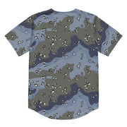 Chocolate Chip Saudi Urban Blue CAMO Unisex Baseball Jersey