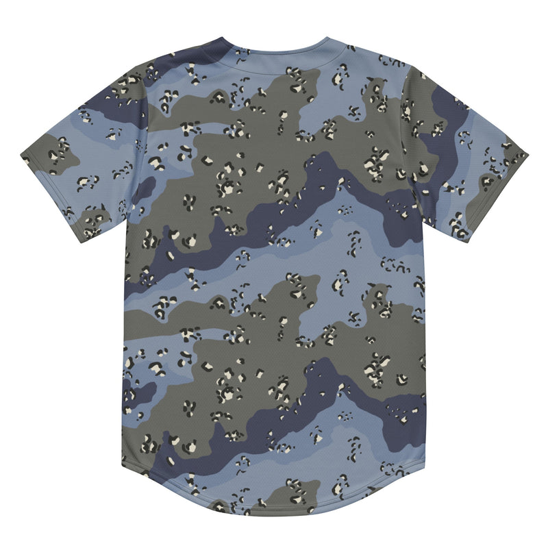 Chocolate Chip Saudi Urban Blue CAMO Unisex Baseball Jersey