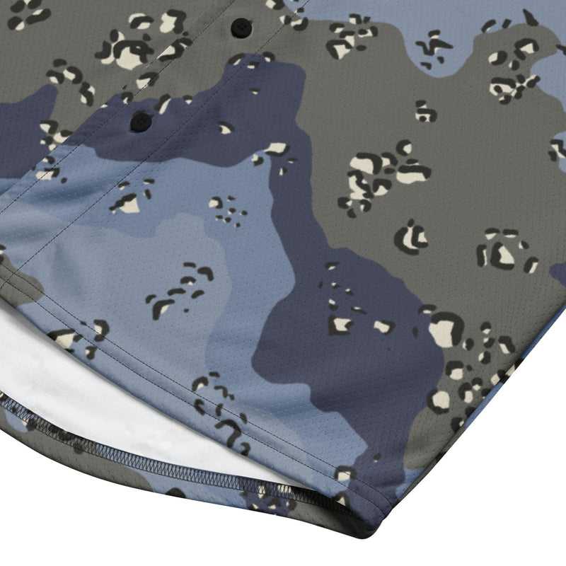 Chocolate Chip Saudi Urban Blue CAMO Unisex Baseball Jersey