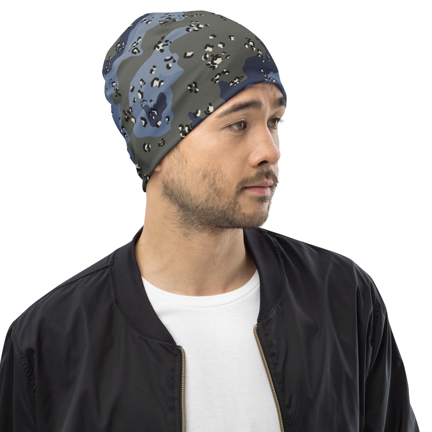 Saudi Chocolate Chip Desert Urban Blue CAMO Beanie - Beanies