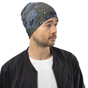 Chocolate Chip Saudi Urban Blue CAMO Beanie - Head