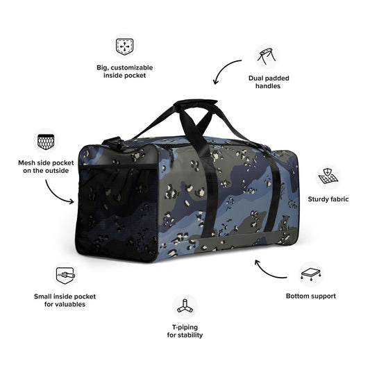 Saudi Chocolate Chip Desert Urban Blue CAMO Duffle bag Bags