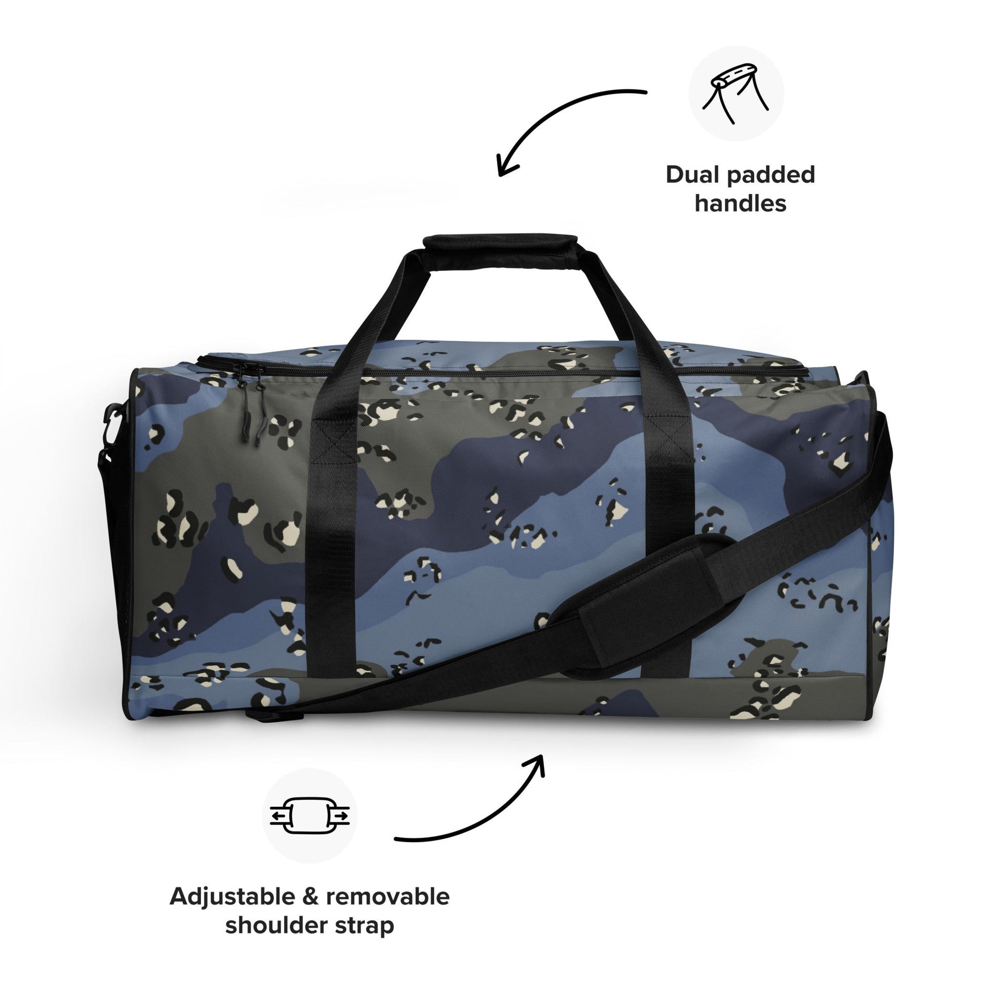 Saudi Chocolate Chip Desert Urban Blue CAMO Duffle bag Bags