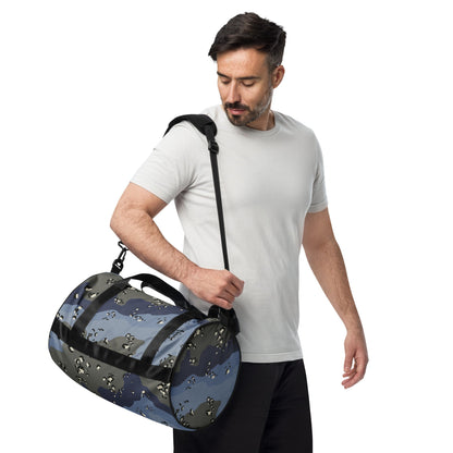 Saudi Arabian Chocolate Chip Desert Urban Blue CAMO Gym Bag