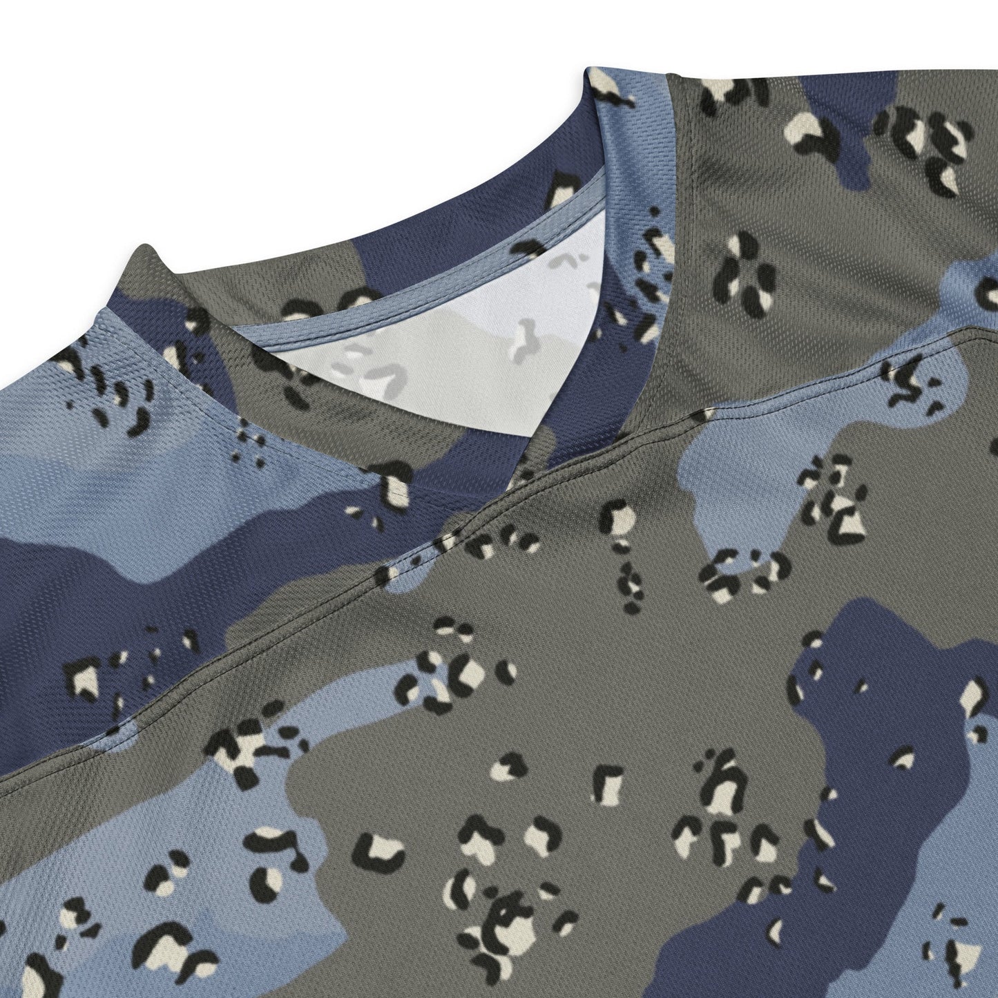 Saudi Arabian Chocolate Chip Desert Urban Blue CAMO Unisex Hockey Fan Jersey