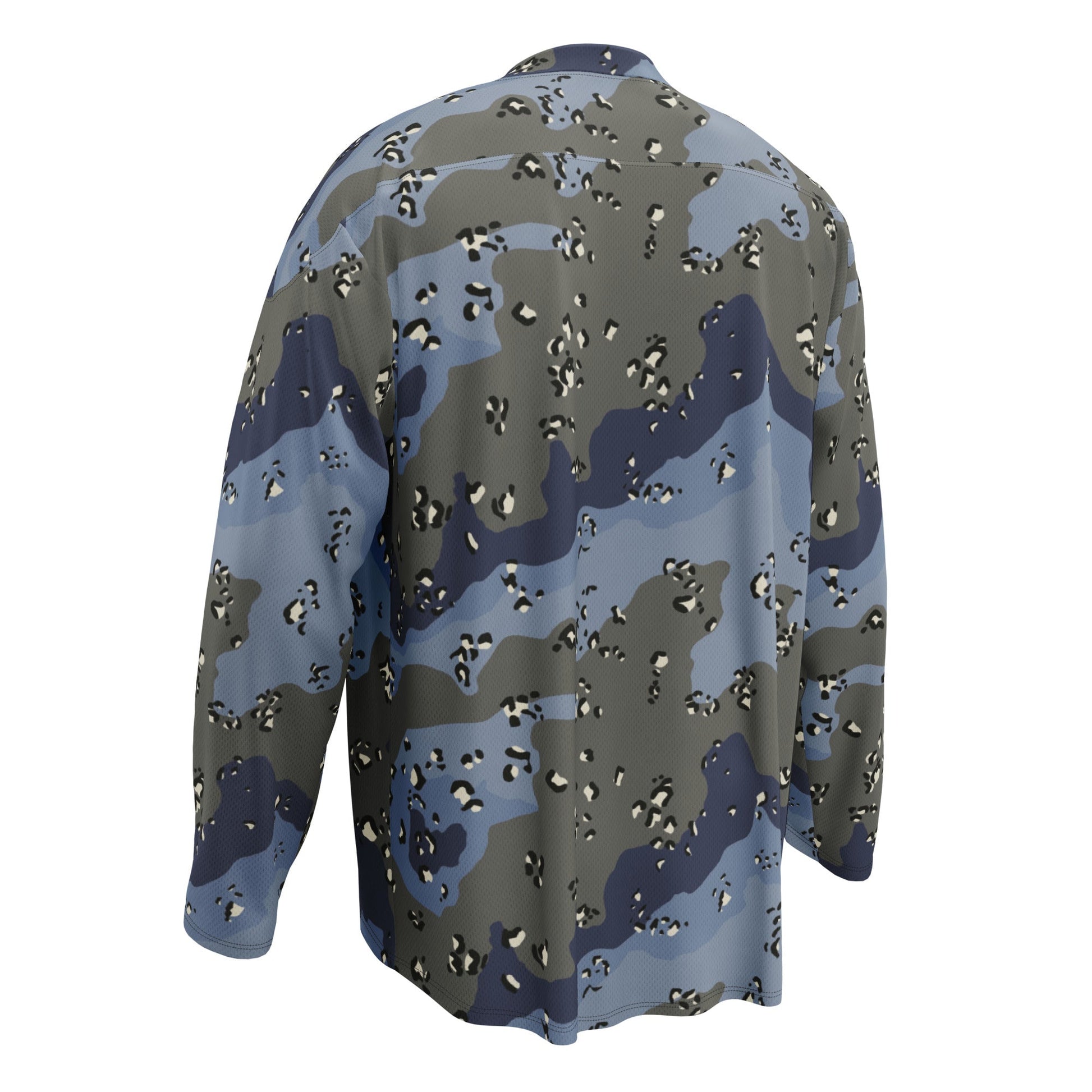 Saudi Arabian Chocolate Chip Desert Urban Blue CAMO Unisex Hockey Fan Jersey