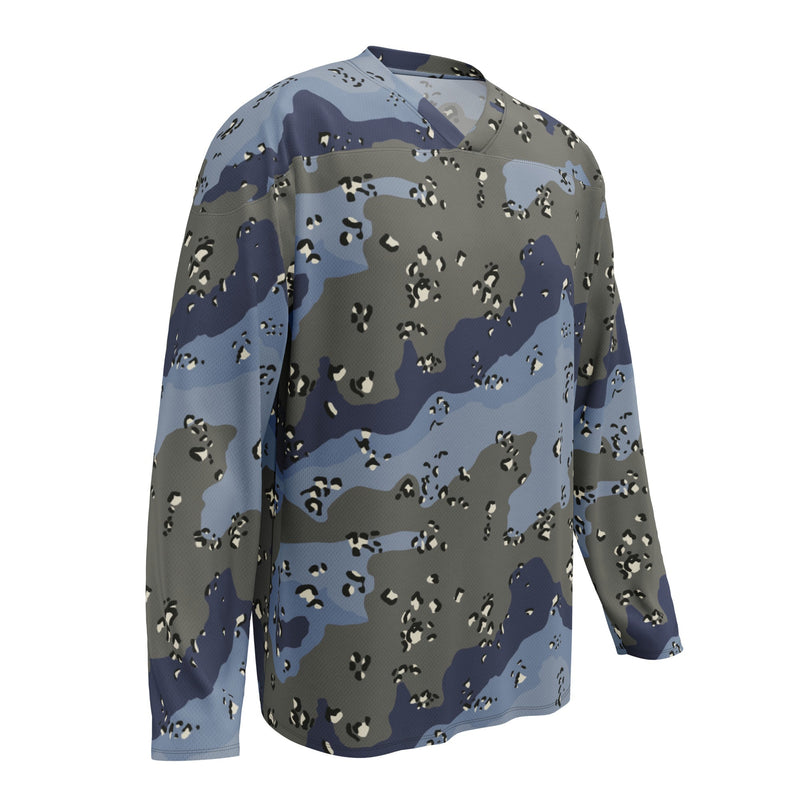 Chocolate Chip Saudi Urban Blue CAMO Unisex Hockey Fan Jersey