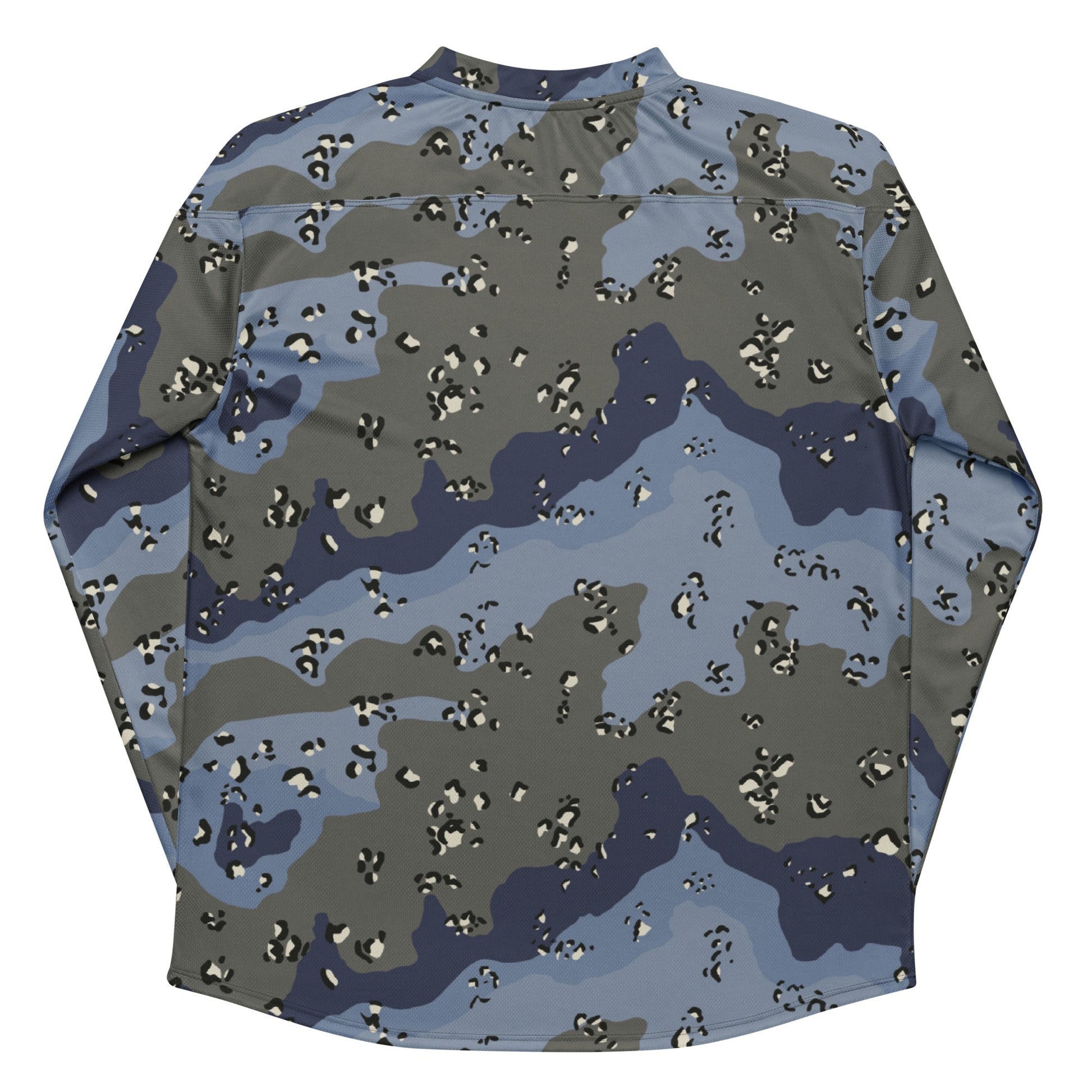 Saudi Arabian Chocolate Chip Desert Urban Blue CAMO Unisex Hockey Fan Jersey
