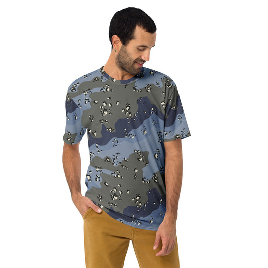 Saudi Chocolate Chip Desert Urban Blue CAMO Mens t shirt T Shirts