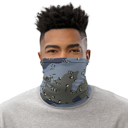 Saudi Chocolate Chip Desert Urban Blue CAMO Neck Gaiter Gaiters