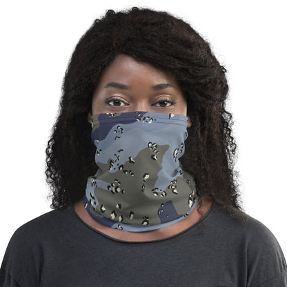 Saudi Chocolate Chip Desert Urban Blue CAMO Neck Gaiter Gaiters
