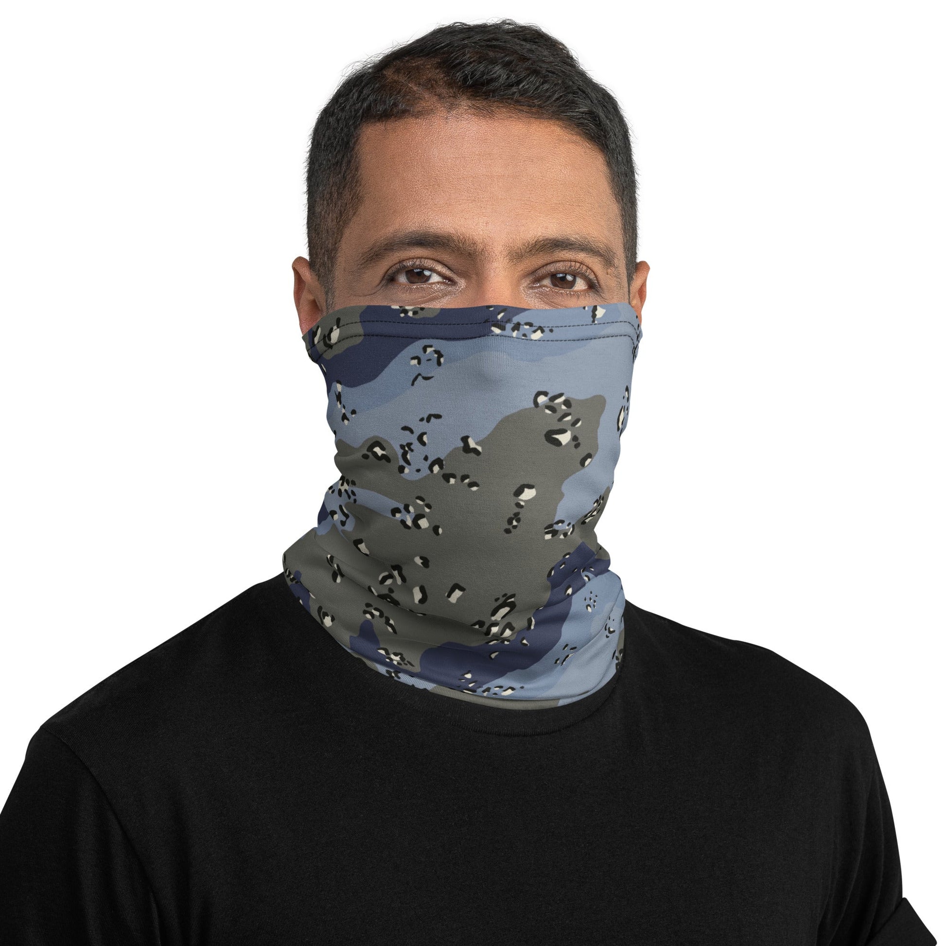 Saudi Chocolate Chip Desert Urban Blue CAMO Neck Gaiter Gaiters