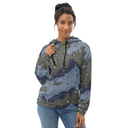 Chocolate Chip Saudi Urban Blue CAMO Unisex Hoodie
