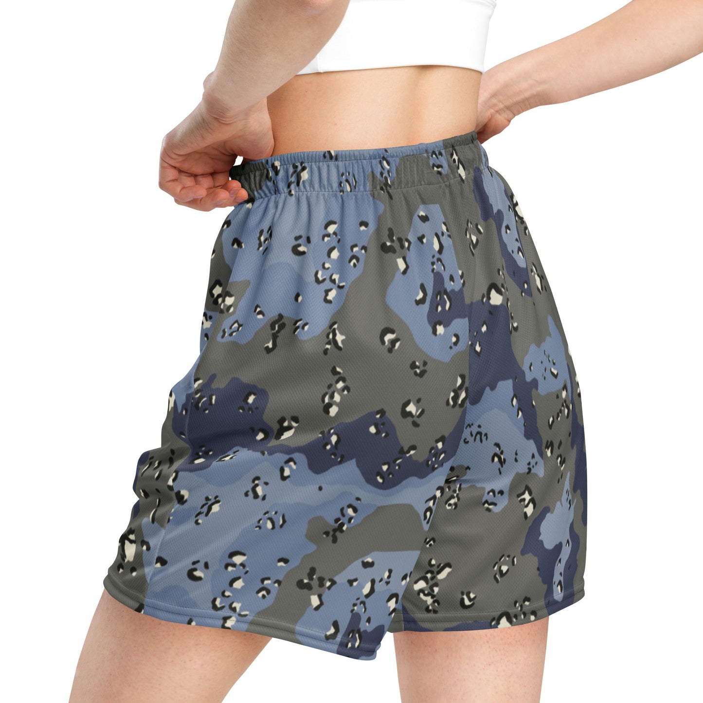 Saudi Chocolate Chip Desert Urban Blue CAMO Unisex mesh shorts - Mesh Shorts