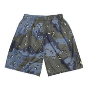 Chocolate Chip Saudi Urban Blue CAMO Unisex Mesh Shorts