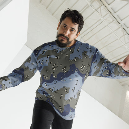 Saudi Chocolate Chip Desert Urban Blue CAMO Unisex Sweatshirt - Sweatshirts