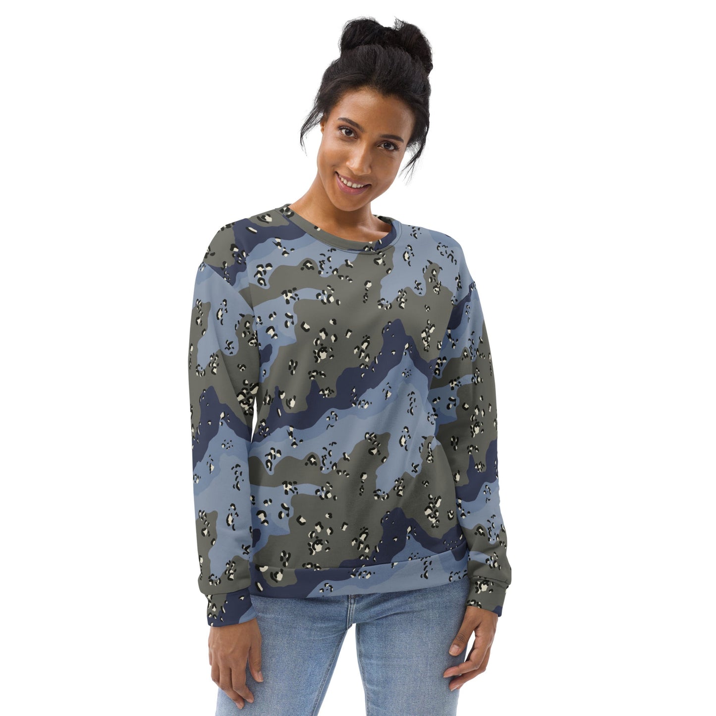 Saudi Chocolate Chip Desert Urban Blue CAMO Unisex Sweatshirt - Sweatshirts