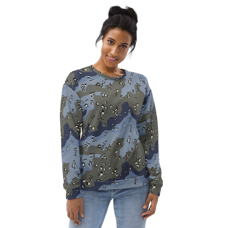 Chocolate Chip Saudi Urban Blue CAMO Unisex Sweatshirt