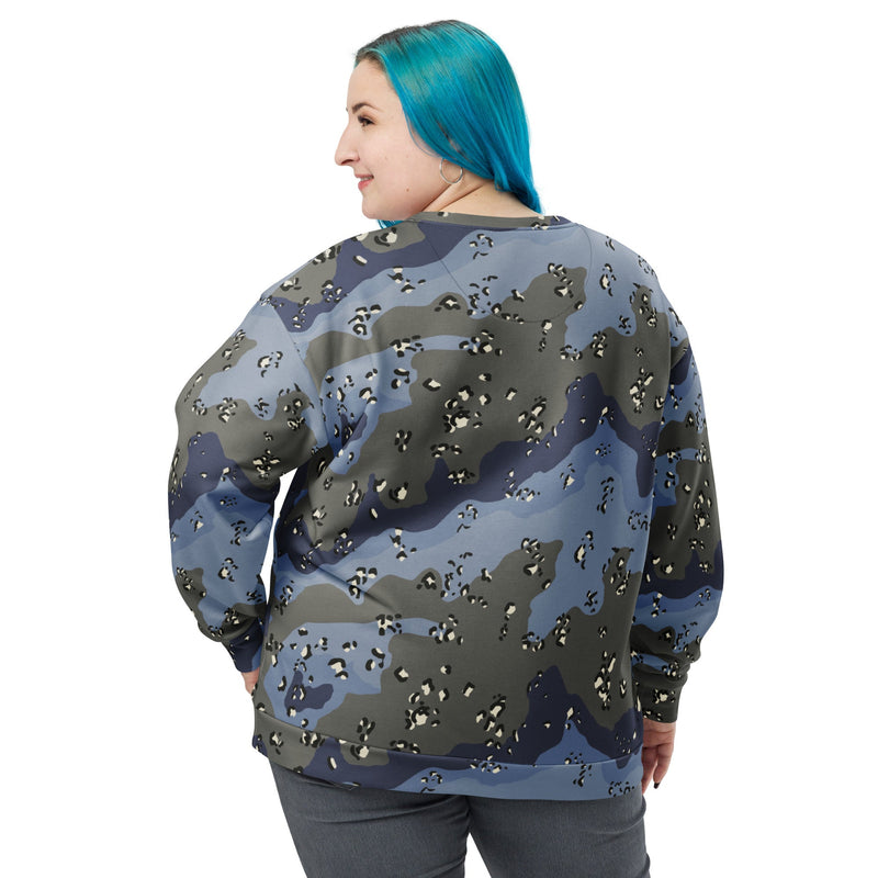 Chocolate Chip Saudi Urban Blue CAMO Unisex Sweatshirt