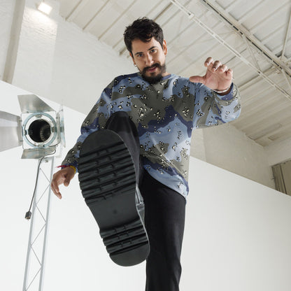 Saudi Chocolate Chip Desert Urban Blue CAMO Unisex Sweatshirt - Sweatshirts