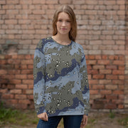 Chocolate Chip Saudi Urban Blue CAMO Unisex Sweatshirt
