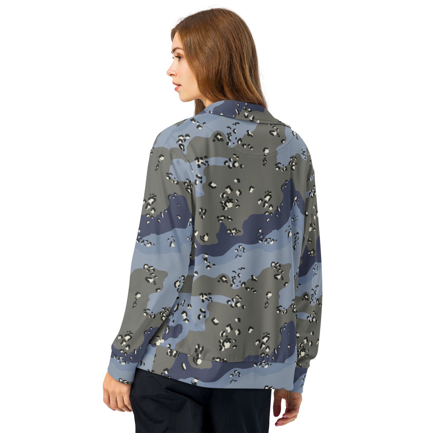 Saudi Arabian Chocolate Chip Desert Urban Blue CAMO Unisex Track Jacket