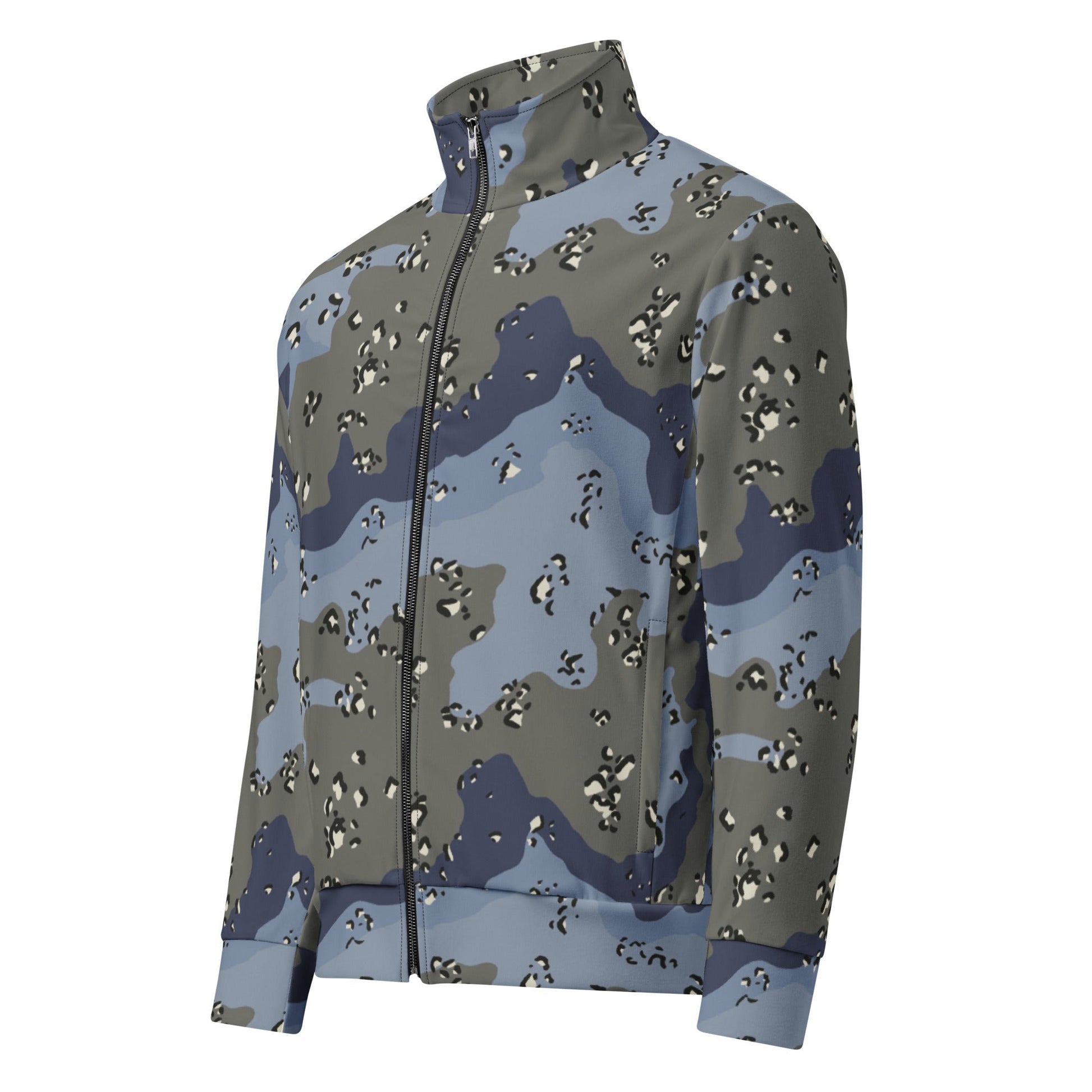 Saudi Arabian Chocolate Chip Desert Urban Blue CAMO Unisex Track Jacket