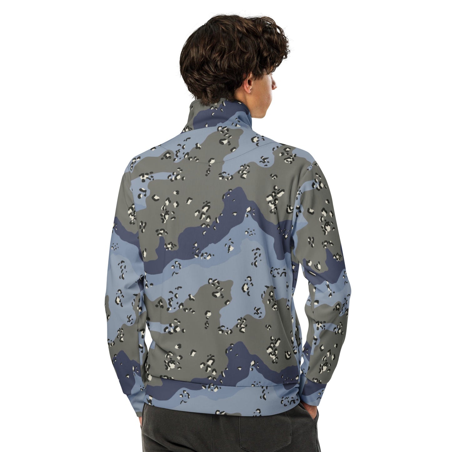Saudi Arabian Chocolate Chip Desert Urban Blue CAMO Unisex Track Jacket