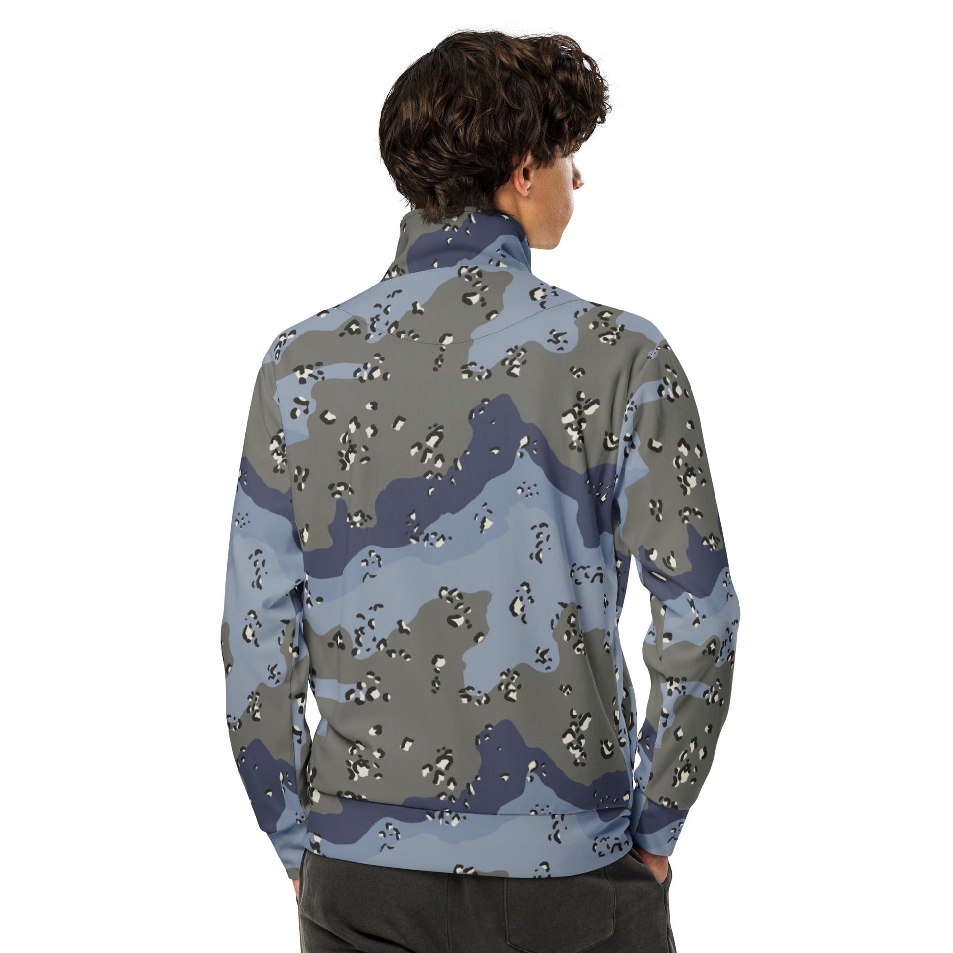 Saudi Arabian Chocolate Chip Desert Urban Blue CAMO Unisex Track Jacket