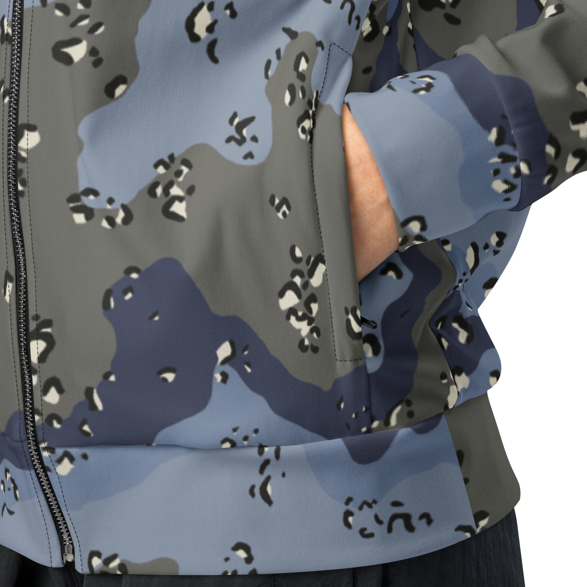 CAMO HQ - Chocolate Chip Saudi Urban Blue CAMO Unisex Track Jacket