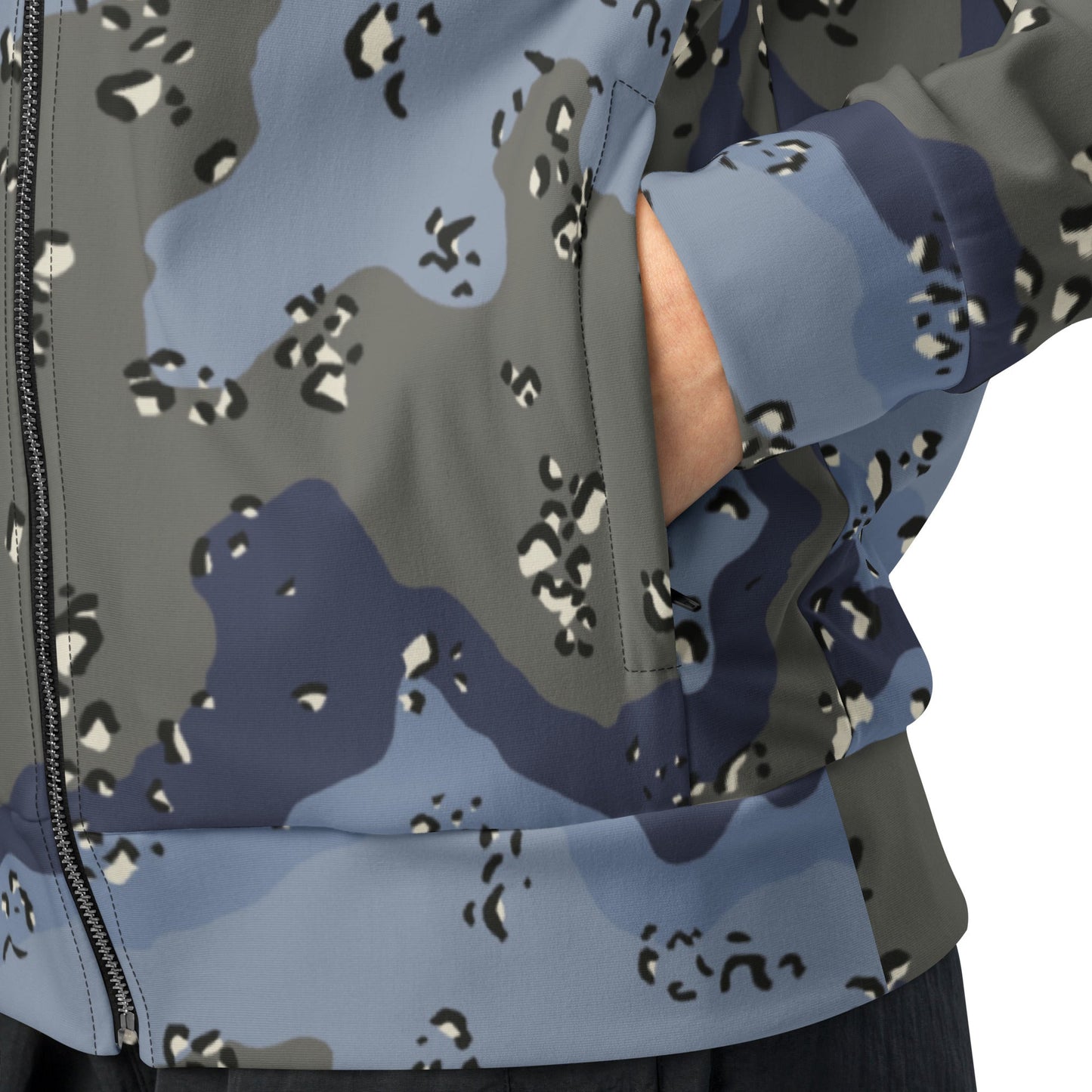 Saudi Arabian Chocolate Chip Desert Urban Blue CAMO Unisex Track Jacket