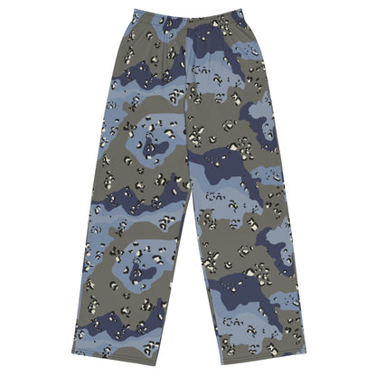 Saudi Chocolate Chip Desert Urban Blue CAMO unisex wide-leg pants - 2XS - Wide-leg Pants