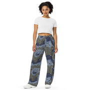 Chocolate Chip Saudi Urban Blue CAMO Unisex Wide-Leg Leisure Pants - Pant