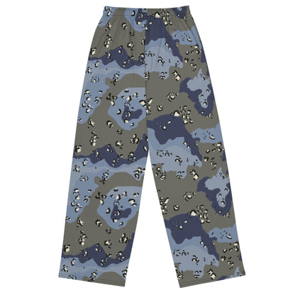 Saudi Chocolate Chip Desert Urban Blue CAMO unisex wide-leg pants - Wide-leg Pants