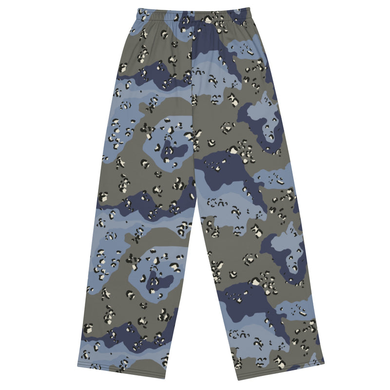 Chocolate Chip Saudi Urban Blue CAMO Unisex Wide-Leg Leisure Pants - Pant