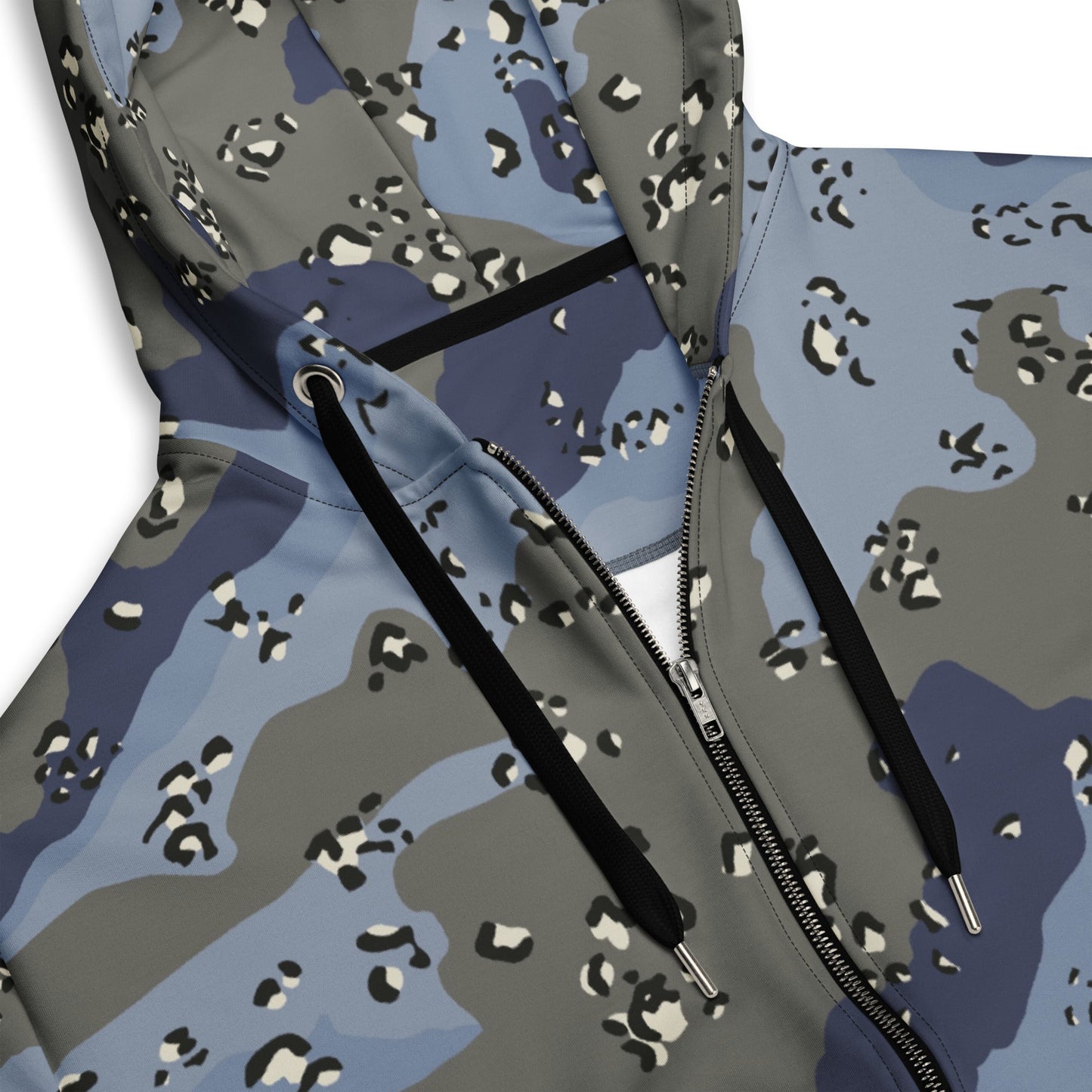 Saudi Arabian Chocolate Chip Desert Urban Blue CAMO Unisex Zip Hoodie