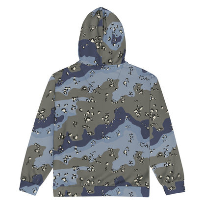 Saudi Arabian Chocolate Chip Desert Urban Blue CAMO Unisex Zip Hoodie