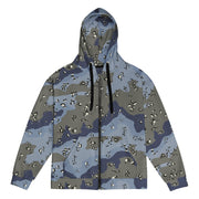 Chocolate Chip Saudi Urban Blue CAMO Unisex Zip Hoodie - 2XS