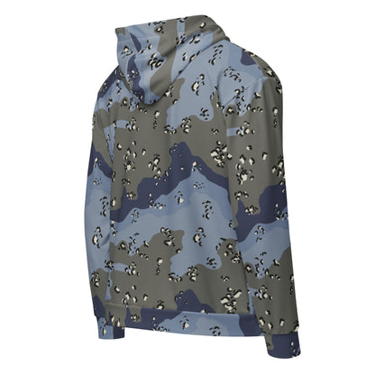 Saudi Arabian Chocolate Chip Desert Urban Blue CAMO Unisex Zip Hoodie