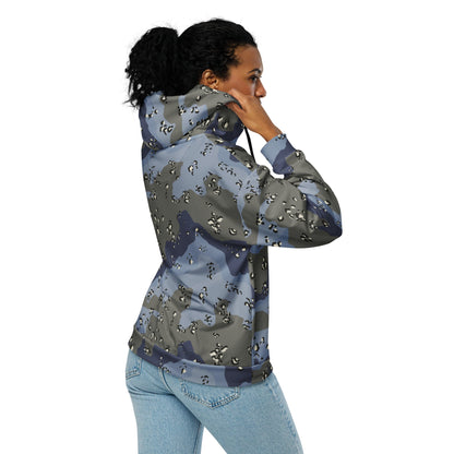 Saudi Arabian Chocolate Chip Desert Urban Blue CAMO Unisex Zip Hoodie