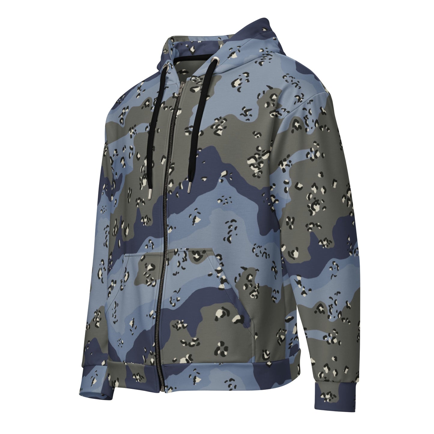 Saudi Arabian Chocolate Chip Desert Urban Blue CAMO Unisex Zip Hoodie
