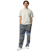 Chocolate Chip Saudi Urban Blue CAMO Unisex Wide-Leg Joggers